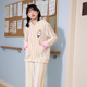 女睡衣家居服竖条兔子套装 V&K2024秋冬季 新款 加绒加厚可外穿保暖