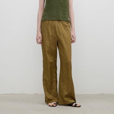 设计师松紧腰春夏小众新款长裤