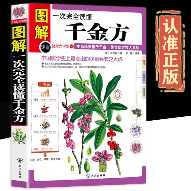 图解一次完全读懂千金方正版 中国医学史上诊治经验之大成 中医基础理论中医书籍大全中医诊断学内科学中医入门中医四大名著之一