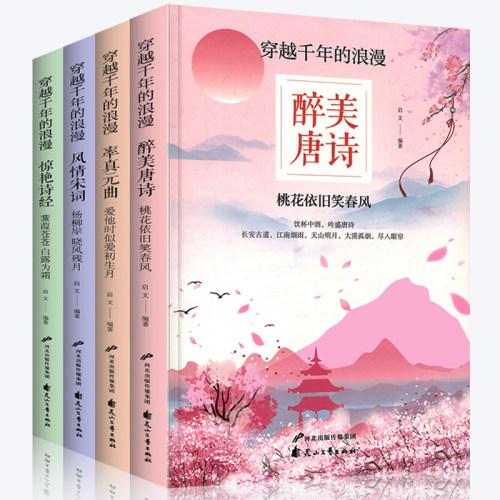 正版 中国文学古典浪漫诗词全套4册 诗经全集唐诗宋词元曲古诗词大全 穿越千年的浪漫唐诗三百首正版全集宋词元曲三百首古诗词鉴赏