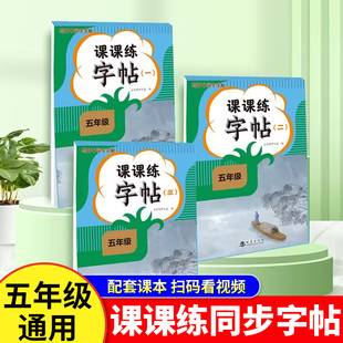课课练字帖五年级通用版语文同步练字帖扫码看视频小学生生字同步课本字帖写好中国字字帖每日一练楷书临摹钢笔硬笔书法练字本大全