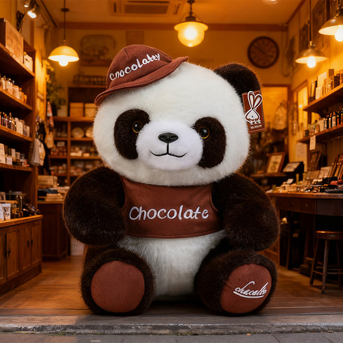 可爱熊猫花花毛绒玩具美拉德系列大熊猫公仔布娃娃玩偶睡觉抱枕