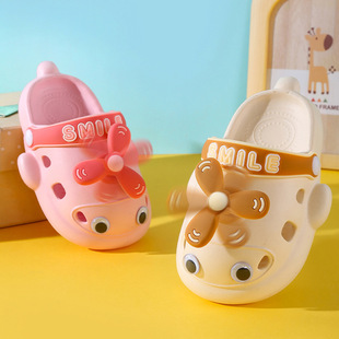 eva洞洞鞋儿童拖鞋夏男女宝宝小童外穿厚底防滑小孩包头凉拖
