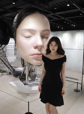 圆圆媛er S曲线2.0秒变蚂蚁腰 黑色针织连衣裙女气质显瘦2024夏季