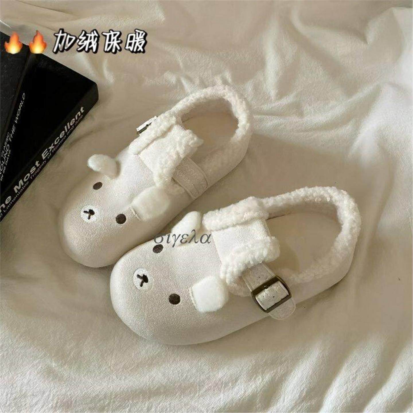 可爱小熊包头加绒勃肯鞋子女学生2025新款爆款休闲保暖平底二棉鞋,女鞋,勃肯鞋/软木鞋,淘宝优惠券,粉丝福利购,淘宝优惠卷