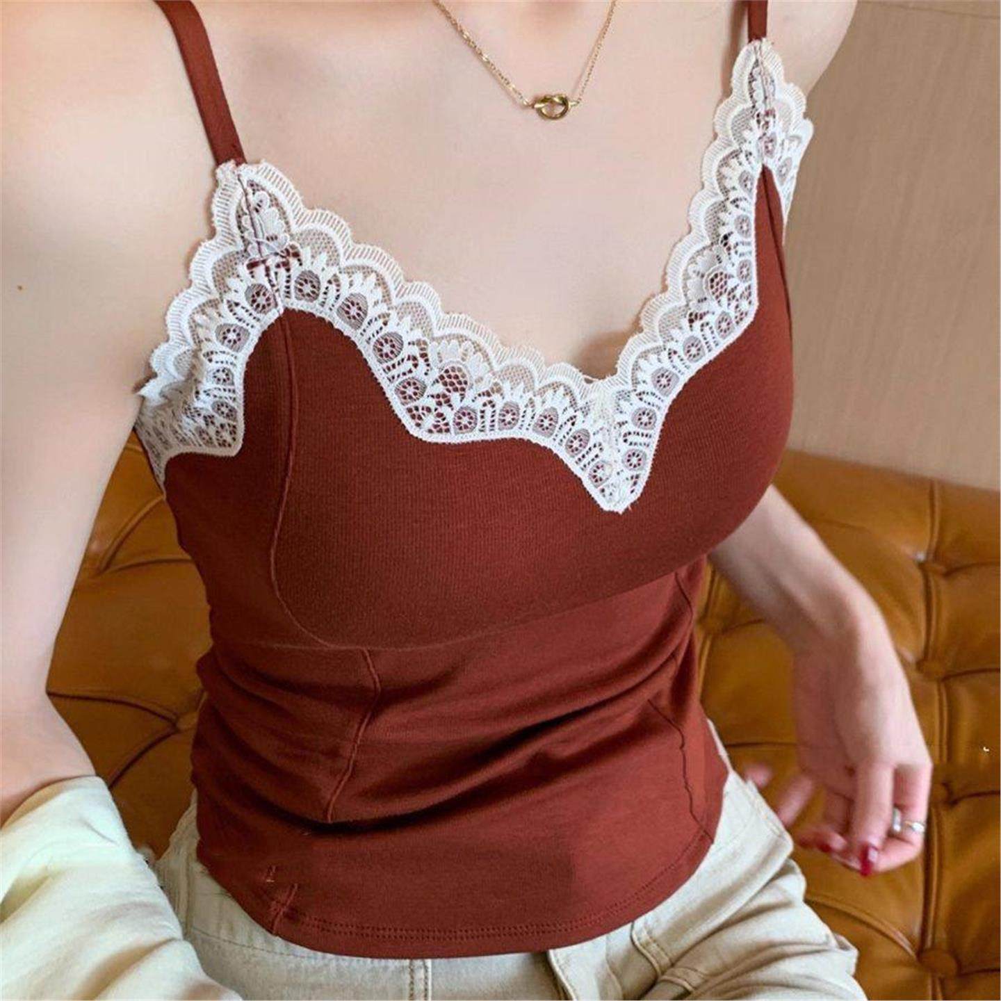 纯欲蕾丝秋冬磨毛保暖背心女带胸垫免穿文胸一体打底内搭吊带上衣,女士内衣/男士内衣/家居服,保暖背心,淘宝优惠券,粉丝福利购,淘宝优惠卷