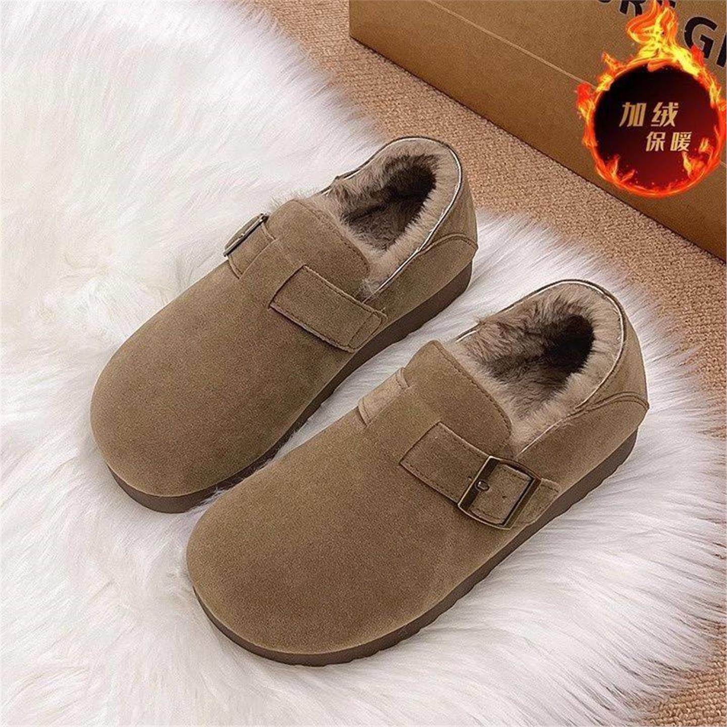 勃肯鞋冬季加绒外穿懒人一脚蹬毛毛鞋软底防滑单鞋豆豆鞋棉鞋,女鞋,勃肯鞋/软木鞋,淘宝优惠券,粉丝福利购,淘宝优惠卷