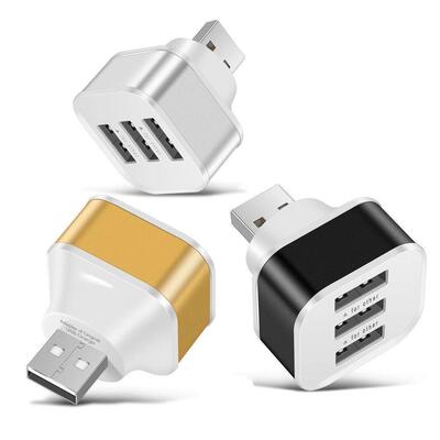 usb扩展器车载充电器三合一夜光ubs多用插座车用便携拓展转换接头