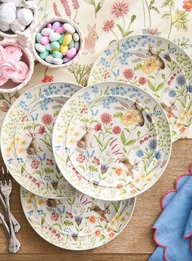 AYFGL Spring手工制作绘画春日花园陶瓷西餐底盘 前菜开胃盘鱼盘