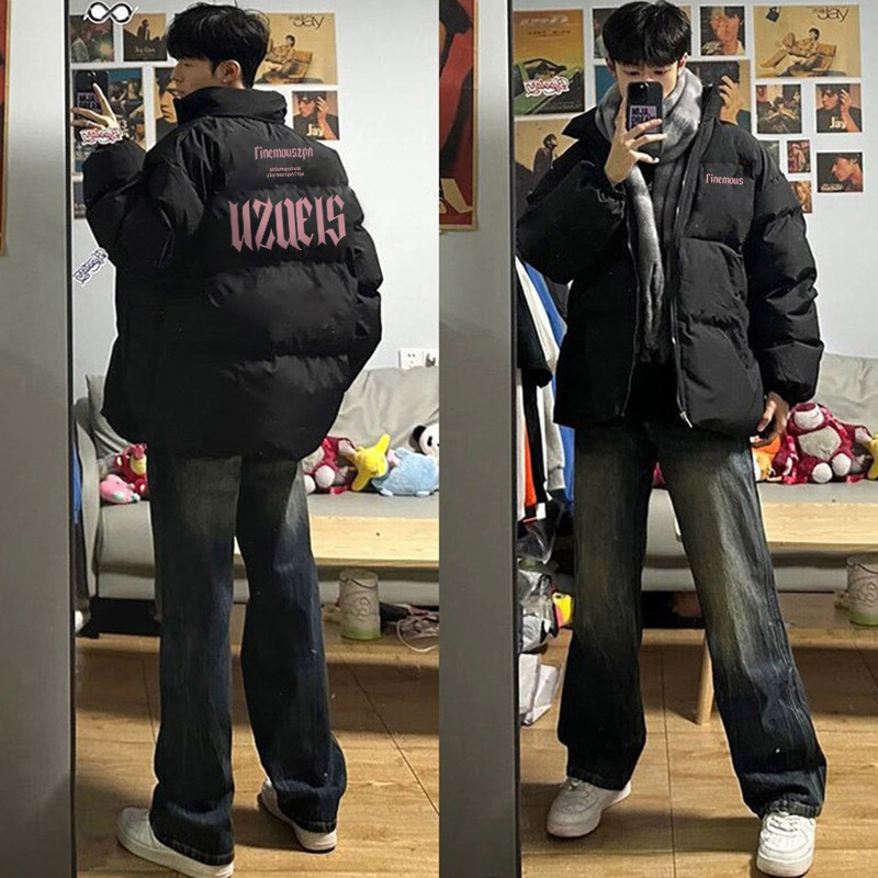 冬季休闲无帽立领保暖羽绒服外套