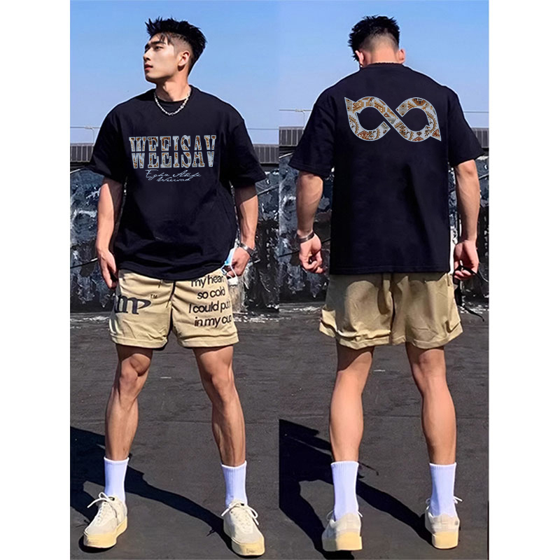 夏季潮牌宽松cleanfit纯棉短袖t恤美式高街重磅男款炸街休闲上衣