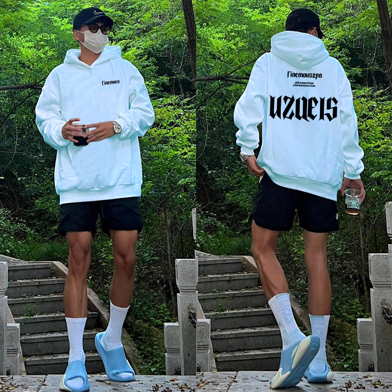 秋冬季宽松长袖连帽卫衣