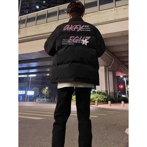 冬季休闲无帽立领保暖羽绒服外套