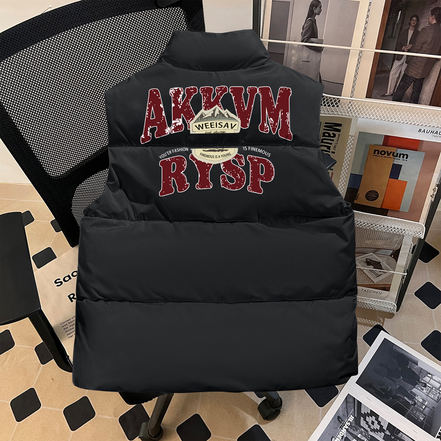 冬季新款美式高街拉链羽绒马甲