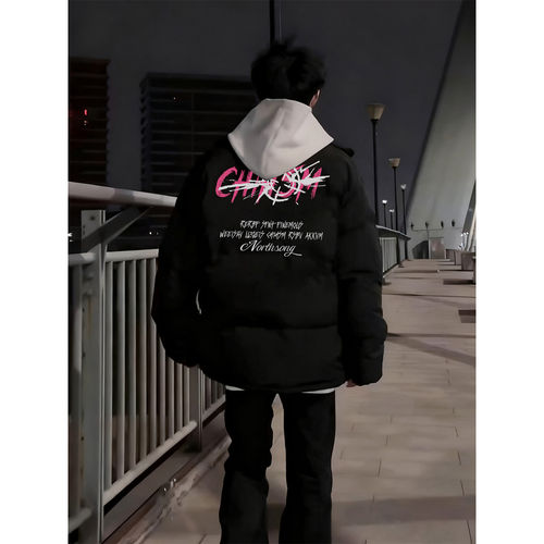 美式高街羽绒服男款冬季
