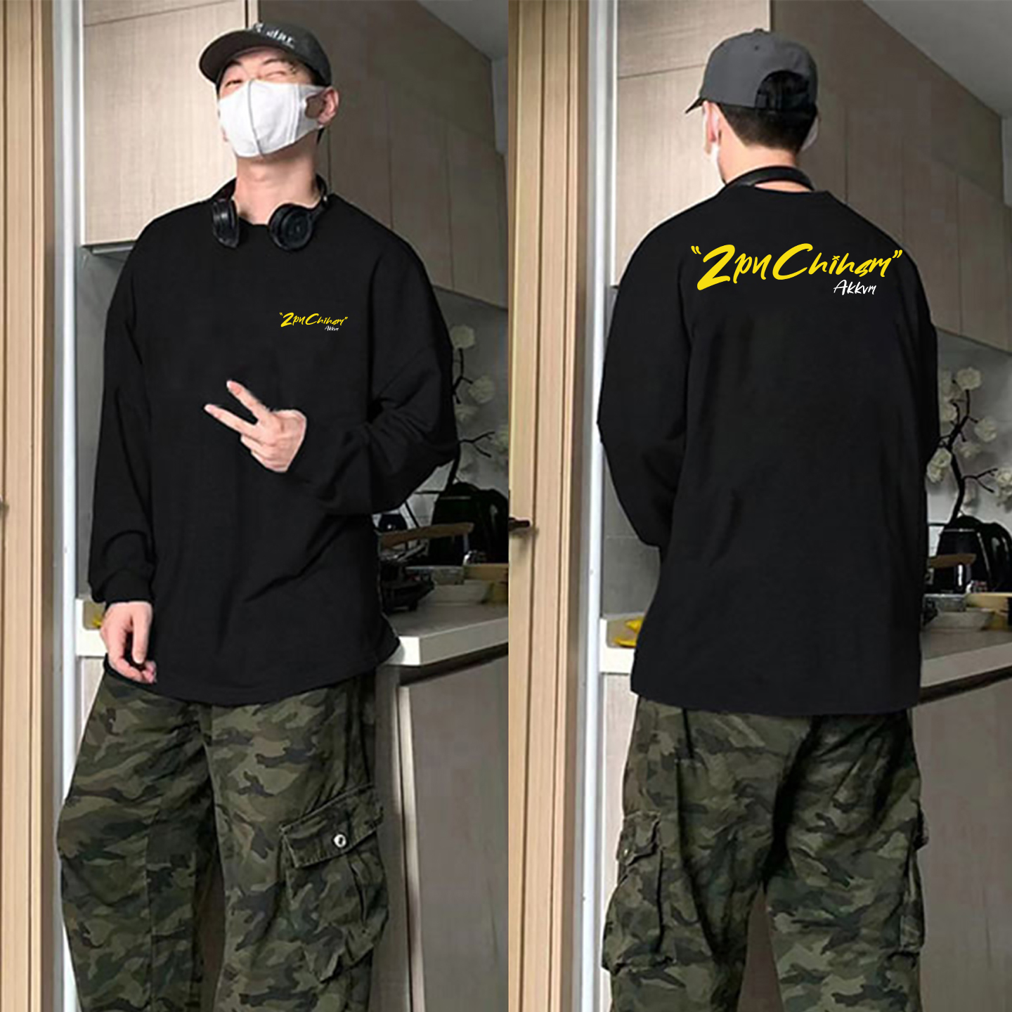 美式简约潮牌hiphop纯棉长袖男款