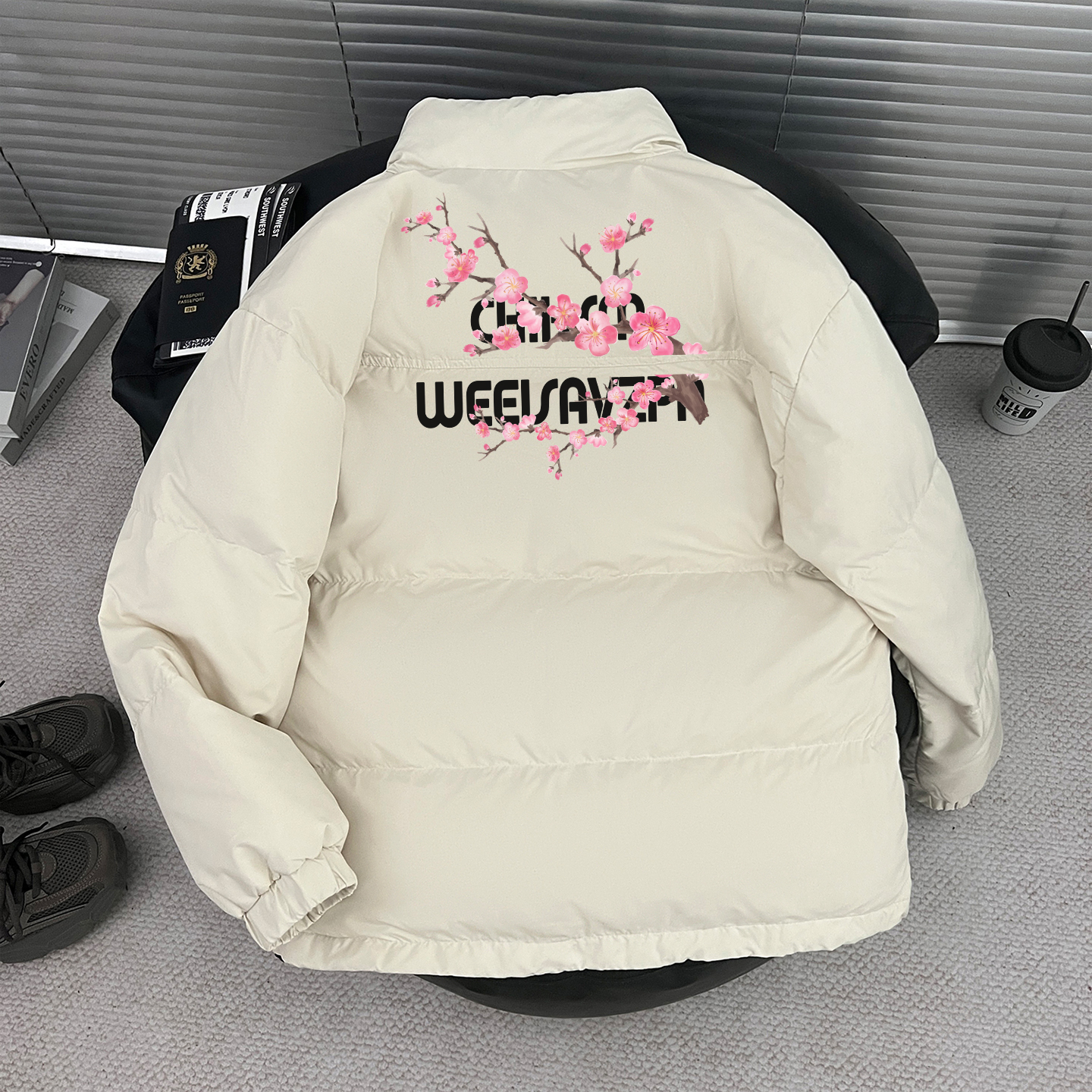 冬季保暖立领白鸭绒羽绒服