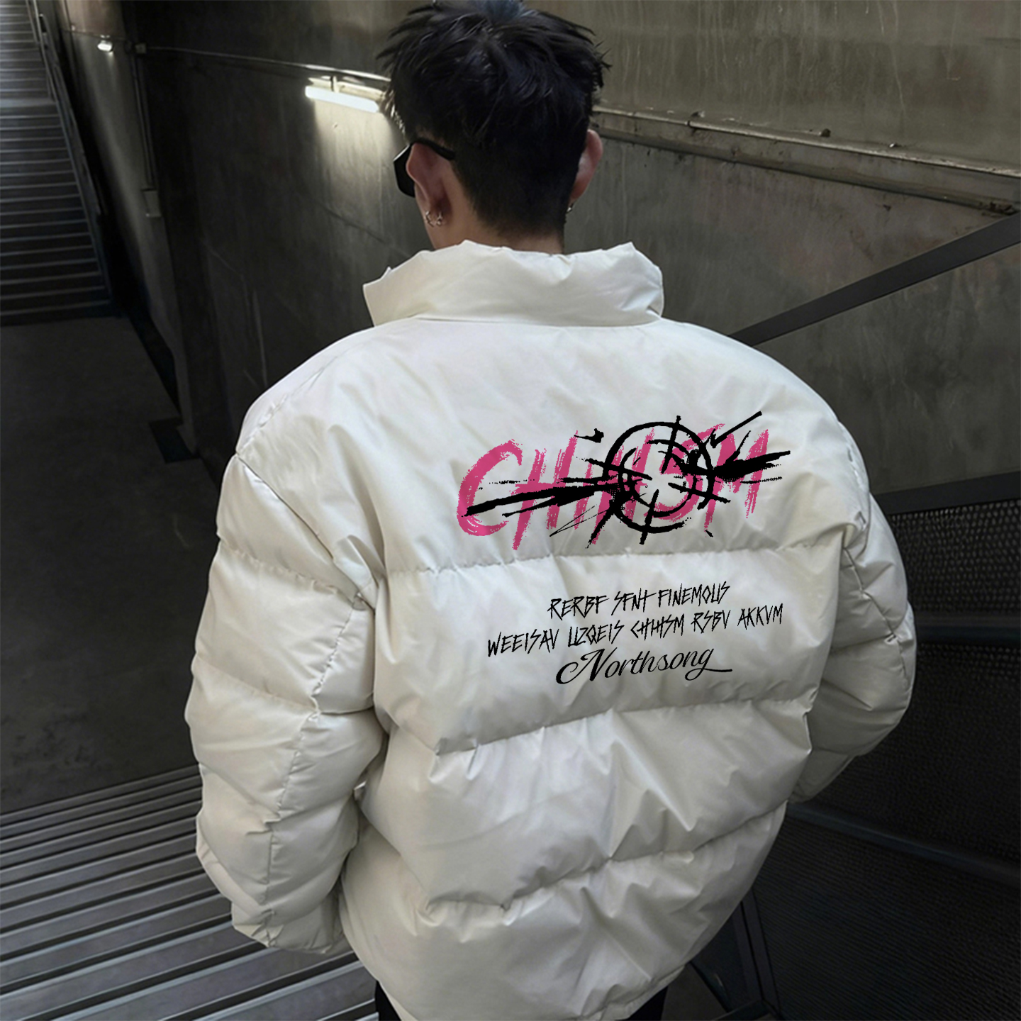 美式潮牌立领男士羽绒服