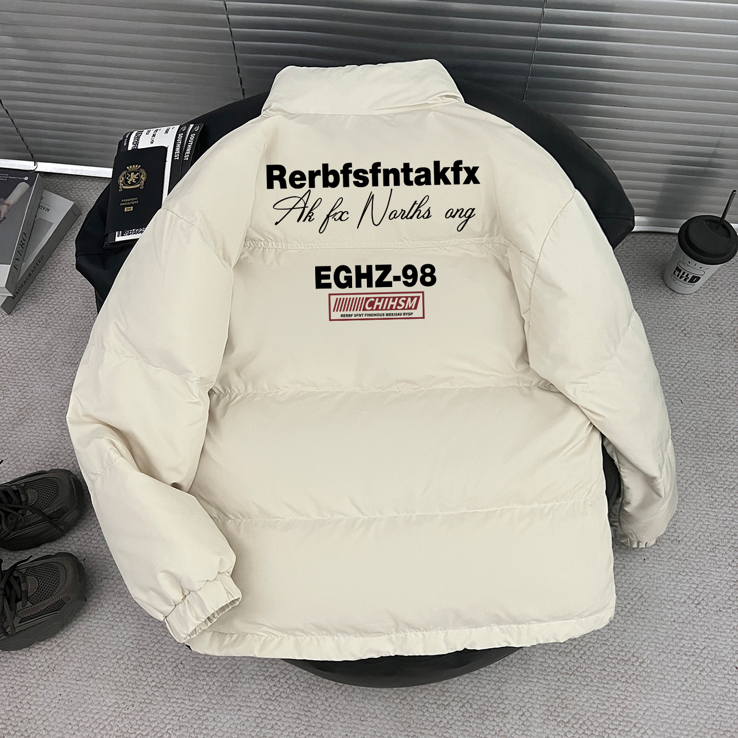 冬季保暖立领白鸭绒羽绒服