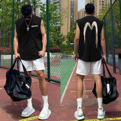 无袖美式坎肩内搭背心宽松