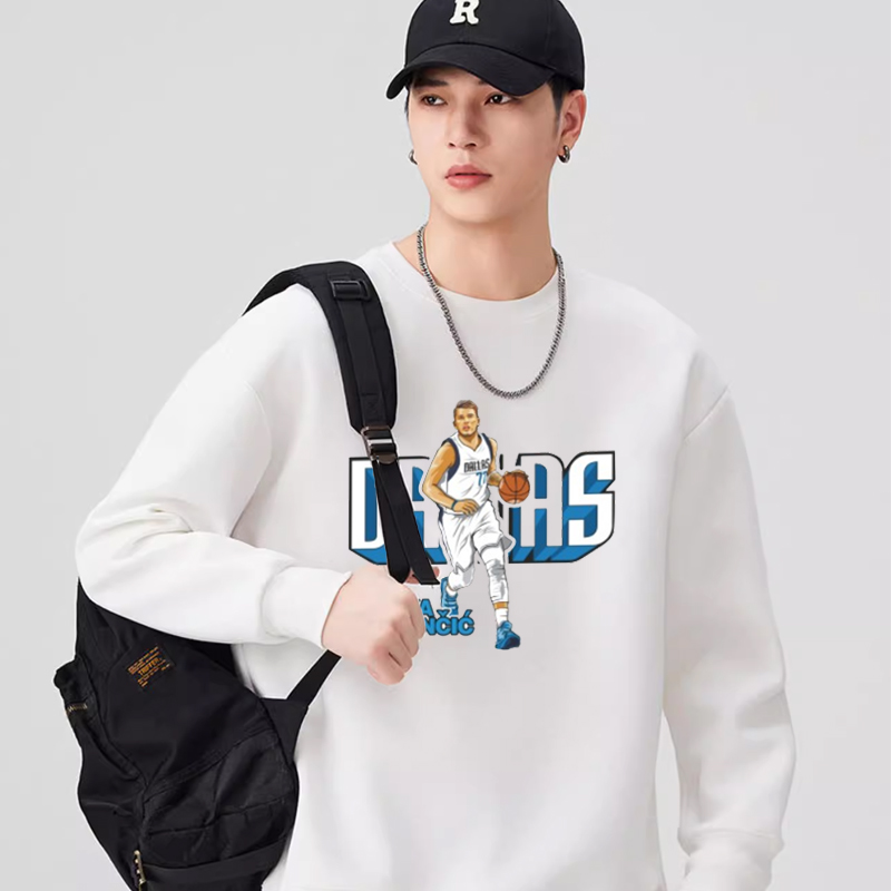 独行侠欧文篮球衣服圆领卫衣11号77号东契奇Irving秋冬达拉斯长袖