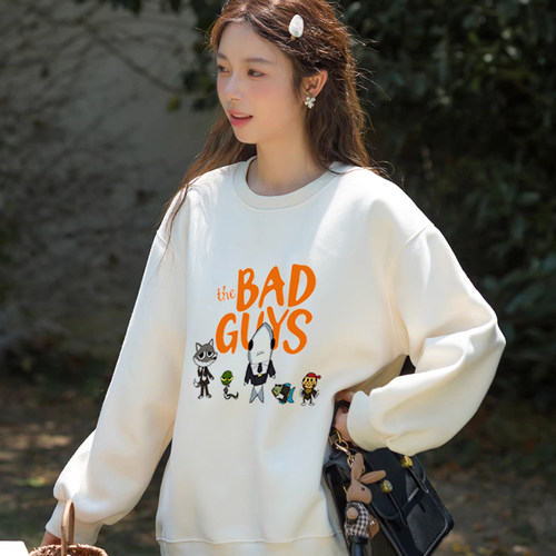 坏蛋联盟2大灰狼联名周边圆领卫衣The Bad Guys秋冬宽松衣服定制