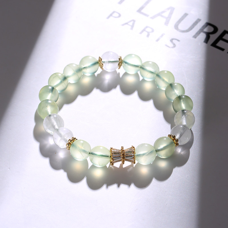 吉饰坊葡萄石白幽灵水晶手链闺蜜手链送礼生日礼物