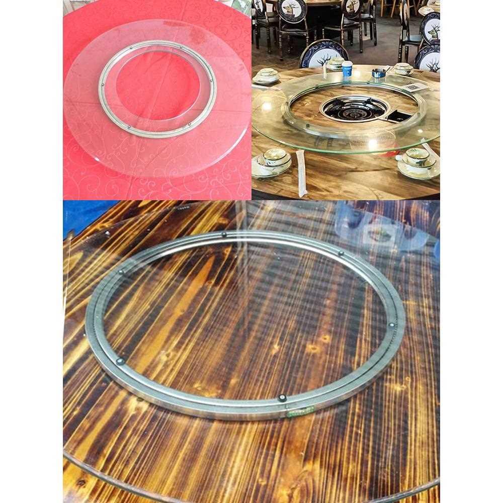 餐桌转盘底座轴承饭桌圆桌桌面不锈钢转芯家用轨道大理石旋转配件
