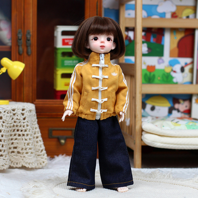 6分新中式运动服BJD娃衣玩偶衣服