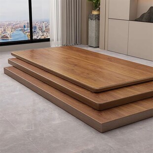 书桌垫板硬松木板桌面胡桃色隔板置物架古风长Q方形桌面板纯实木