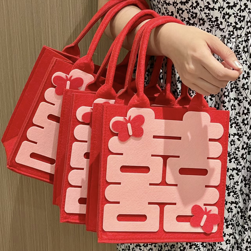 小红书爆款喜字伴手礼袋