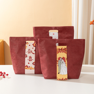 手提袋杜邦伴手礼女伴娘伴郎盒子空盒结婚婚礼小众高级礼物回礼包