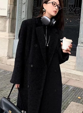 【高档礼盒装】TYK 2025秋冬韩系高级感中长款气质羚羊绒加厚大衣