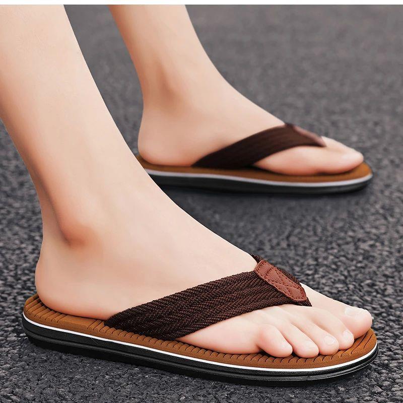 New  High Quality Flip Flops Men Summer Beach Slippers Men 流行男鞋 其他拖鞋 原图主图