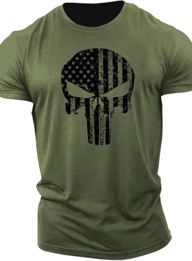 惩罚者数码印花男 T恤Punisher digitally printed men's T-shirt