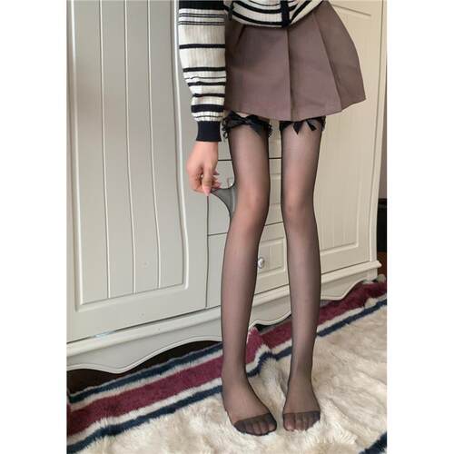 长筒黑丝袜女性感超薄款白色过膝高筒大腿黑色半截纯欲蕾丝网袜子