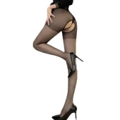 袜过膝情调蕾丝 连裤 黑丝袜丝袜女春秋超薄款 防勾丝性感渔网打底裤