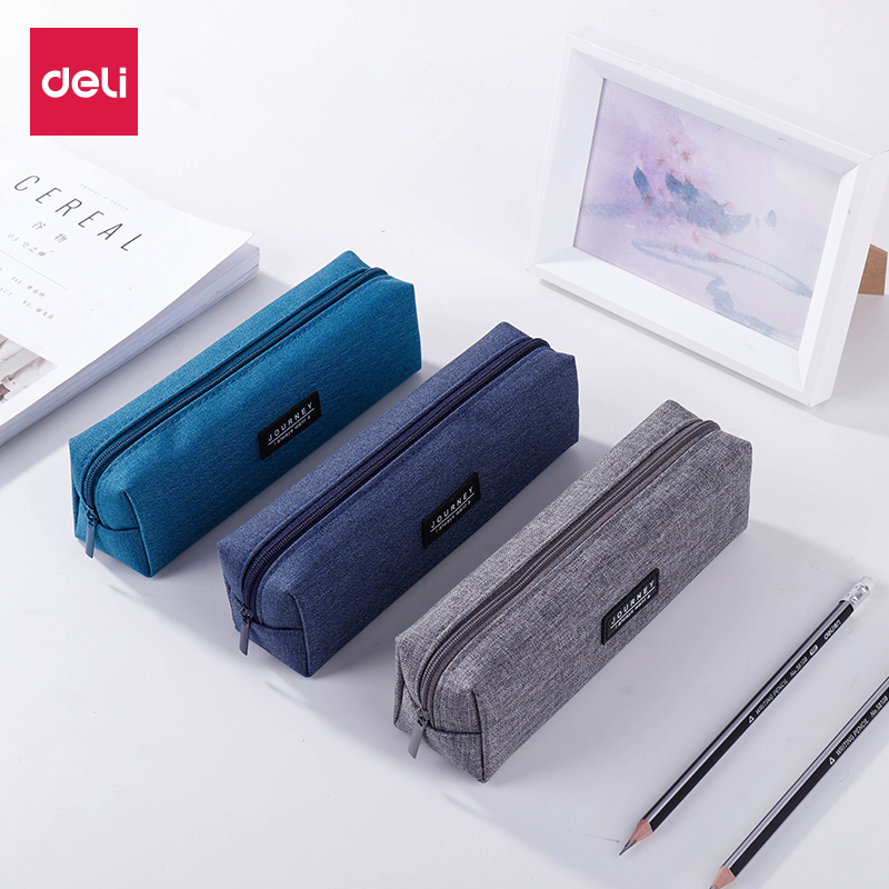 得力笔袋小学生专用文具袋男孩