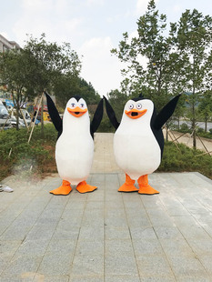 企鹅卡通人偶服装动漫玩偶马达加斯加海洋动物表演服头套道具现货