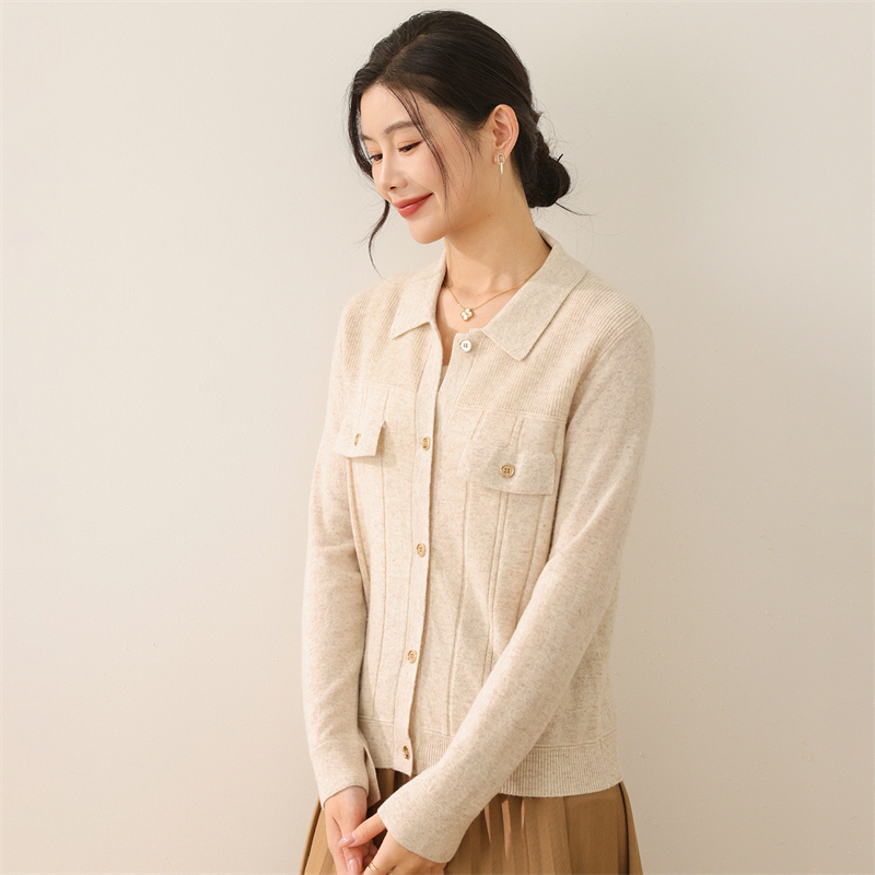 2025年秋季新款百搭polo领开衫