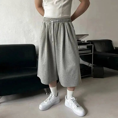 男士夏季宽松韩系松弛感七分卫裤