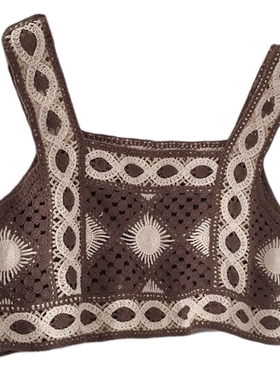 Stylish cropped knitted cutout vest时尚街头 短款针织镂空背心