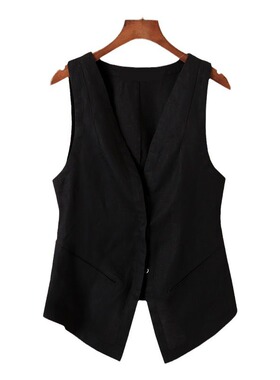 A casual short vest jacket for women休闲短款马甲背心外套女薄