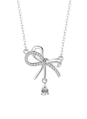 伊生爱蝴蝶结项链送女友送老婆