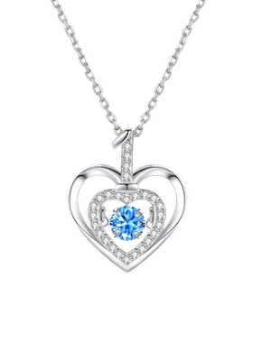 伊生爱1心1意项链送她的浪漫礼物