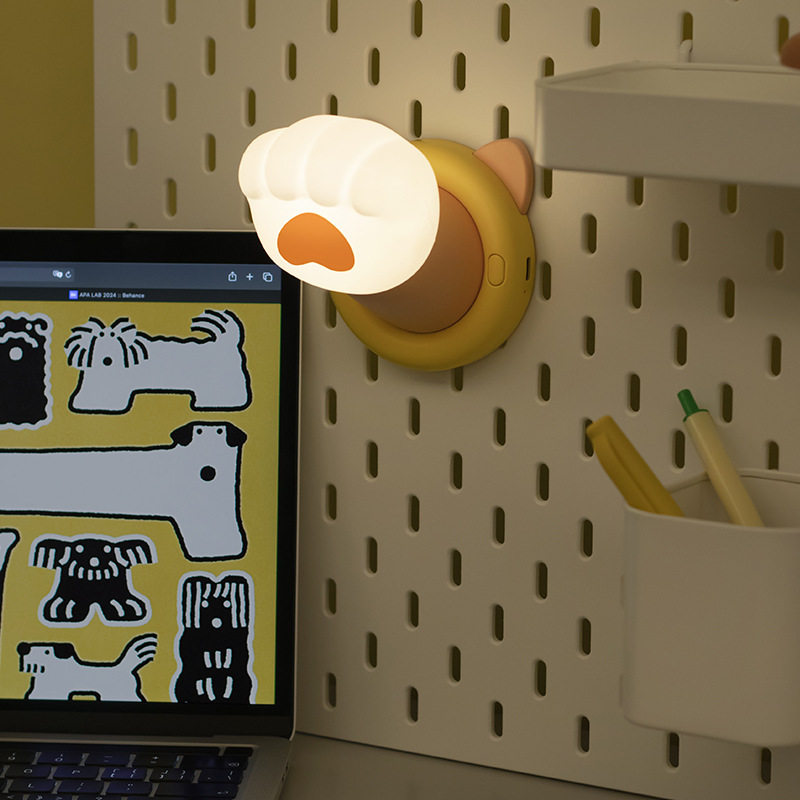 招财萌猫爪小夜灯卧室睡眠灯婴儿喂奶护眼儿童拍拍灯床头灯小台灯