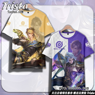 暃周边衣服星界游侠 埋骨钱 碧珀绯影痛衣王者荣耀夏装男短袖T恤