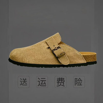男士厚底勃肯鞋半拖鞋秋冬情侣款