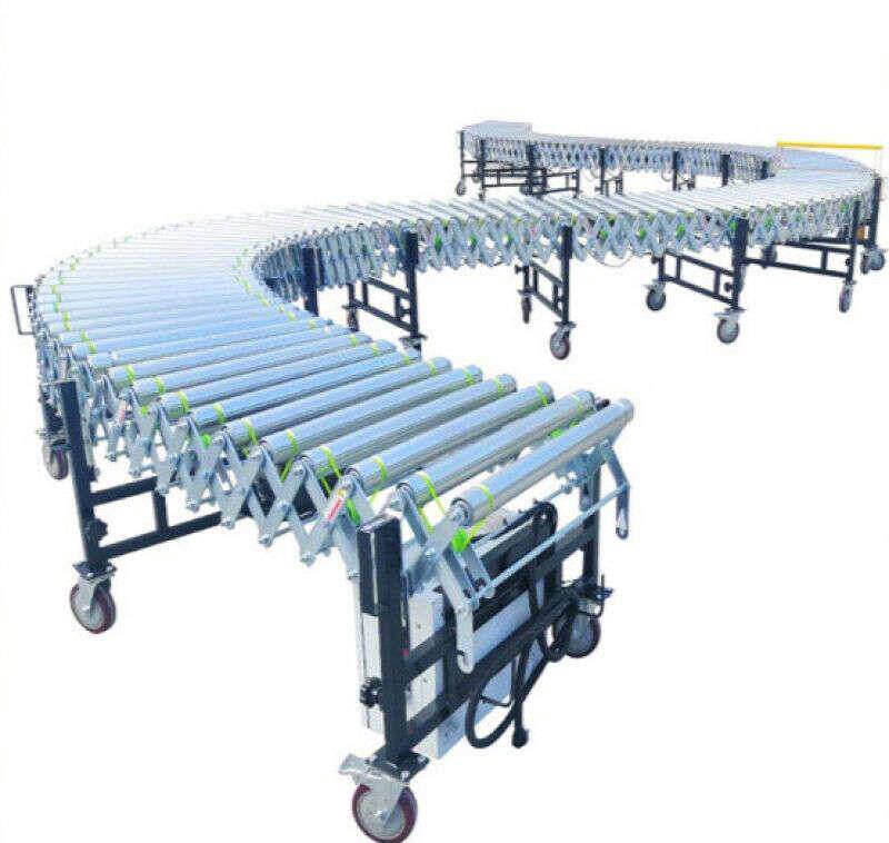 新品厂滚筒输送机小型电动传送带快递移动式转弯物流滚轮流水线品