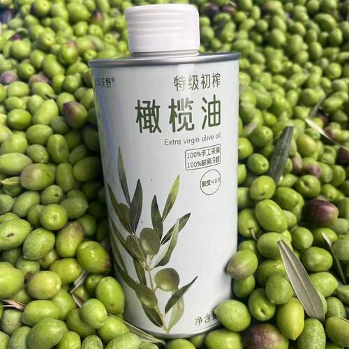 未沉淀陇南特级初榨橄榄油 青果自然物理冷榨 生饮 500ml